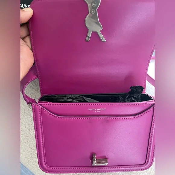 Saint Laurent Calfskin Solferino Fuschia Limited Edition Purse - Picture 3 of 15